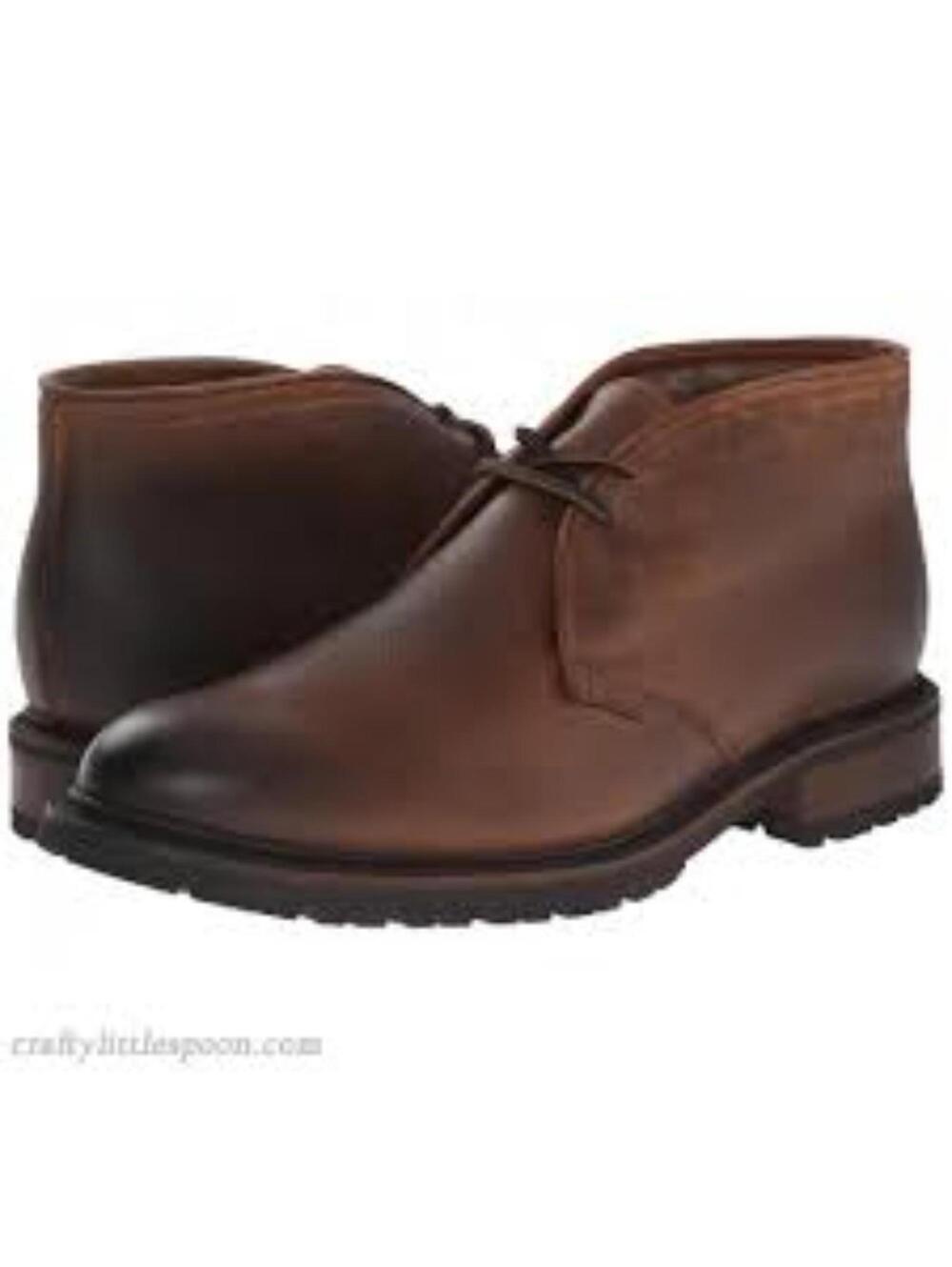 Frye James Dark Brown Burnished Distressed Lug Leather Chukka Boot US 9.5 D